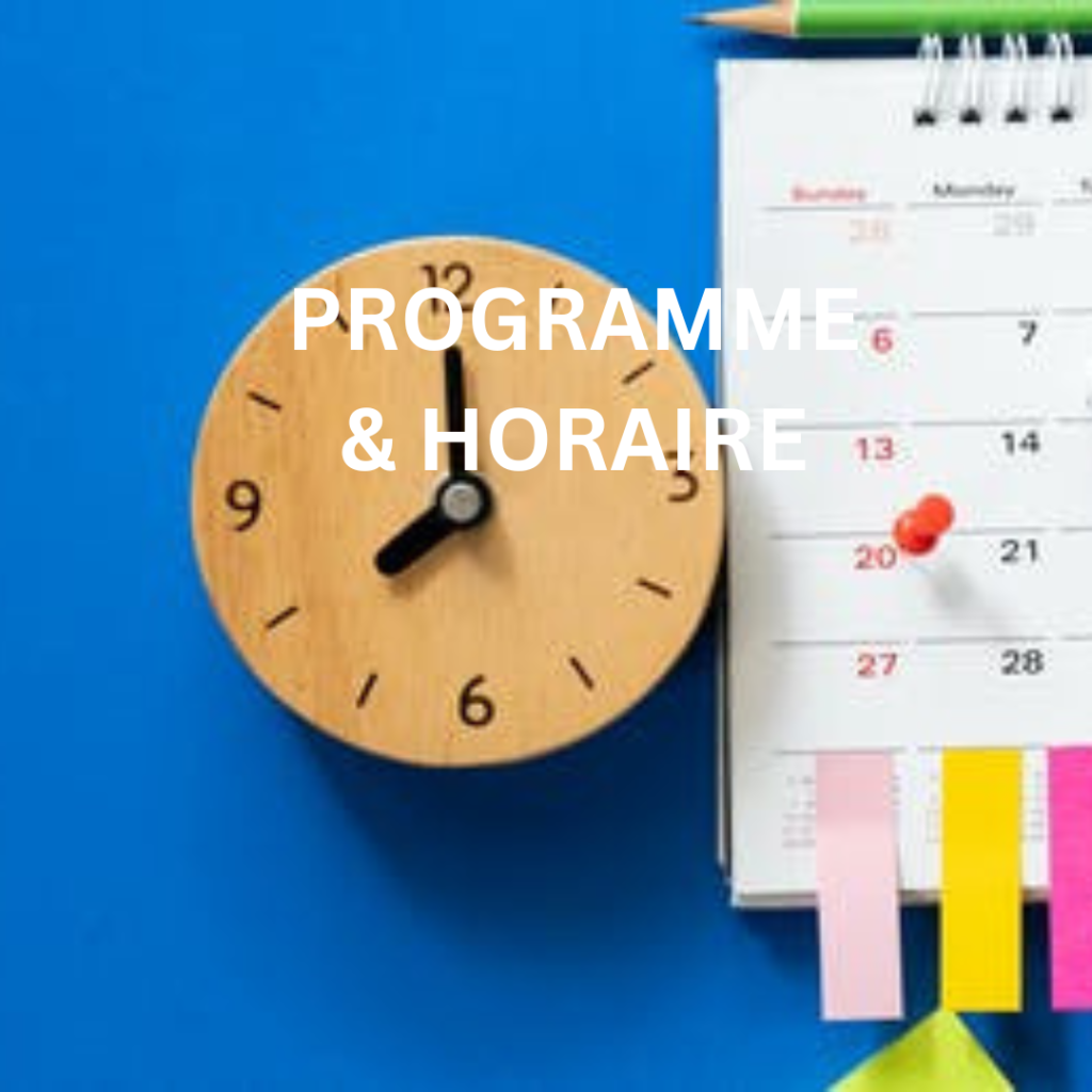Programme et horaire